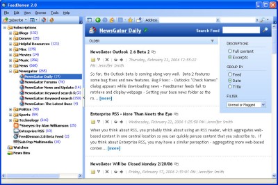 FeedDemon Screenshot