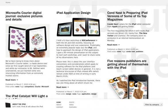 About The iPad About the iPad