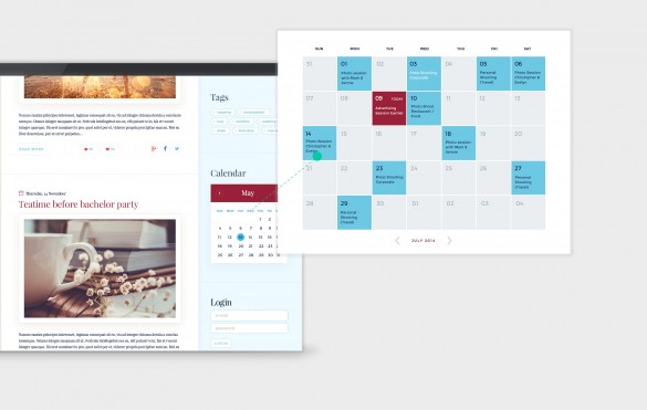 Exposure Theme Events Calendar