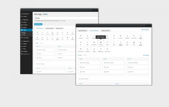 Exposure Theme Visual Page Builder