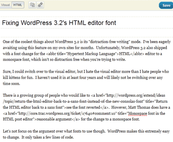 Change Font WordPress 3.2 Editor Change Font WordPress 3.2 Editor