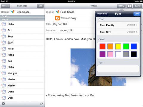 BlogPress app