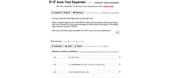 auto text expander for google chrome official