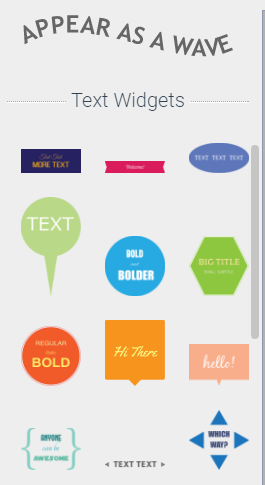 Wide range of widgets and elements to choose from.