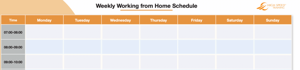 Screenshot of remote work business model template
